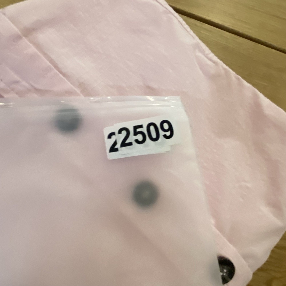 GANNI Puff Sleeve Button Down Dress Women's Pink Ripstop Fabric Size 34 US SZ 6* - Picture 13 of 14